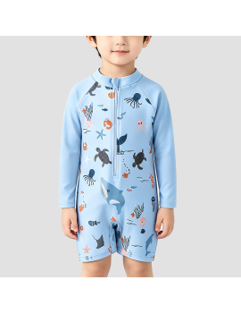Boys' Ocean Animal Print Swimsuit