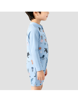 Boys' Ocean Animal Print Swimsuit