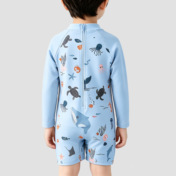 Boys' Ocean Animal Print Swimsuit