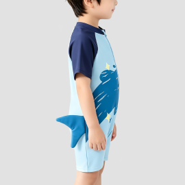 Blue Boys' One-Piece Swimsuit
