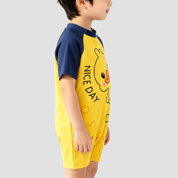 Boys' Yellow Onesie Swimsuit