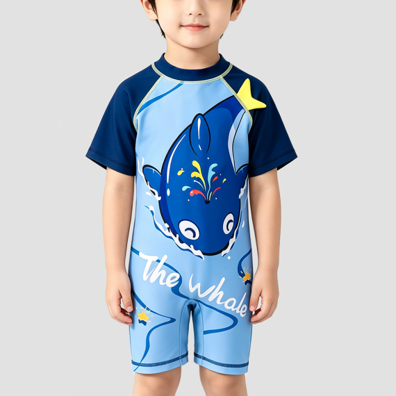 Boys' Color-Blocked Quick-Drying Swimsuit