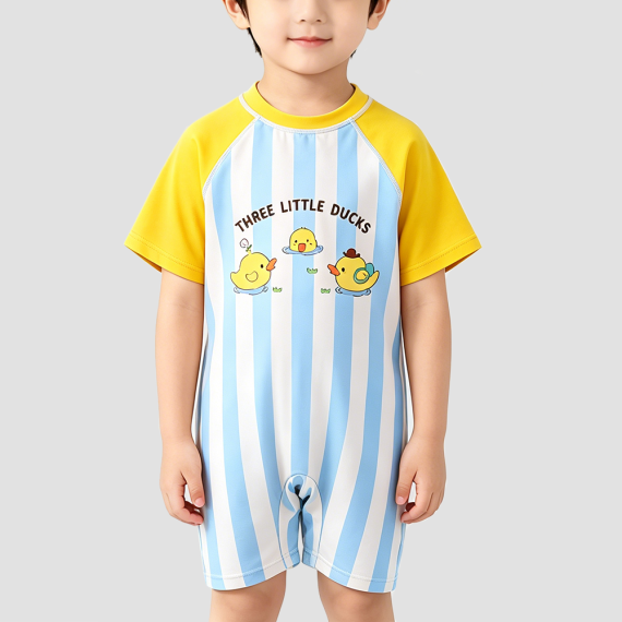 Striped Boys' One-Piece Swimsuit