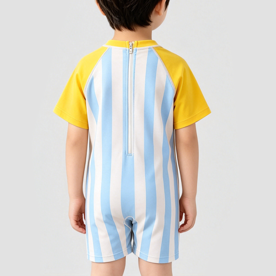 Striped Boys' One-Piece Swimsuit
