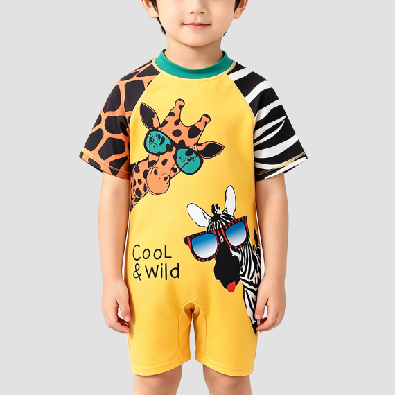 Giraffe Print Boys' Swimsuit