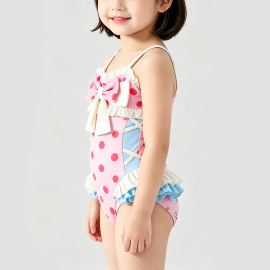 Sweet Pink One-Piece Swimsuit for Girls