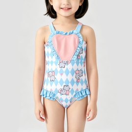 Girls' Blue Training Swimsuit