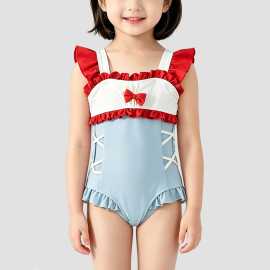Color-blocked Girls' Vacation Swimsuit