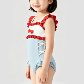 Color-blocked Girls' Vacation Swimsuit