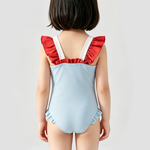 Color-blocked Girls' Vacation Swimsuit