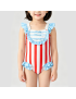 Vertical Striped Girls' Swimsuit