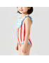 Vertical Striped Girls' Swimsuit