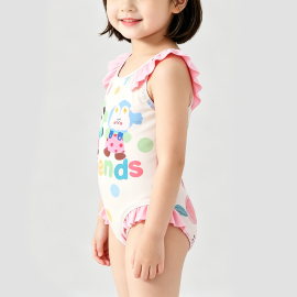 Girls' Pink Beach One-Piece Swimsuit