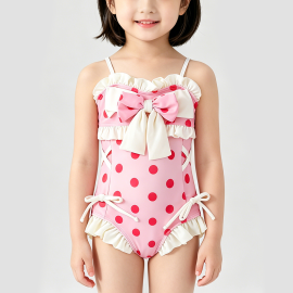 Cute and Sweet Pink One-Piece Swimsuit