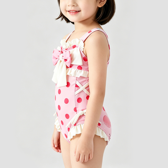 Cute and Sweet Pink One-Piece Swimsuit