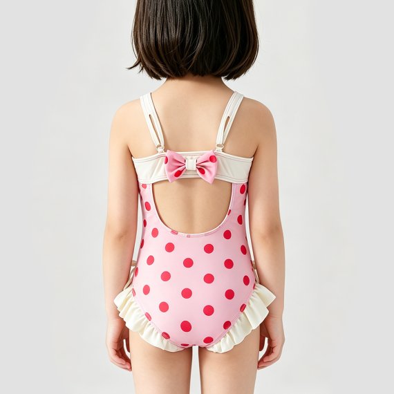 Cute and Sweet Pink One-Piece Swimsuit