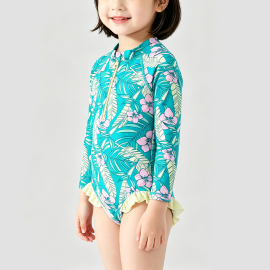 Green Girls' Onesie Swimsuit