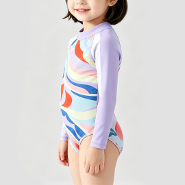 Cute Purple Onesie Swimsuit