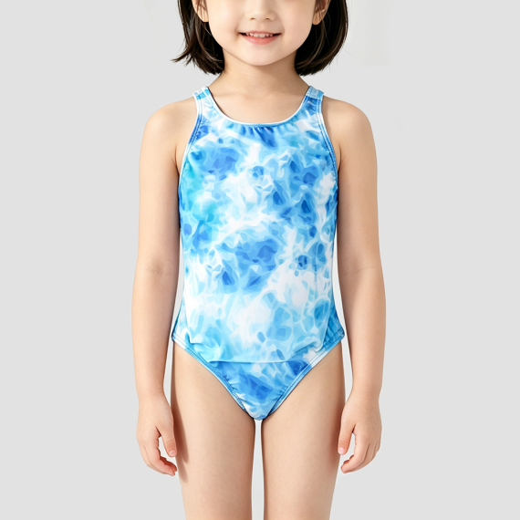Blue Gradient Swimsuit for Girls
