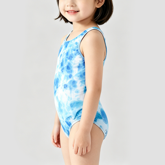 Blue Gradient Swimsuit for Girls
