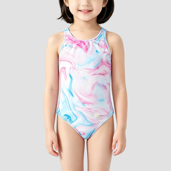 Pink Gradient Swimsuit for Girls