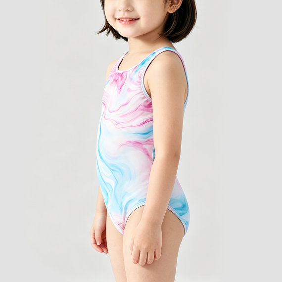 Pink Gradient Swimsuit for Girls