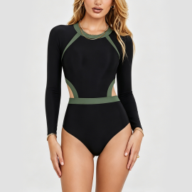 Sunscreen Surfing Long-Sleeve Swimsuit
