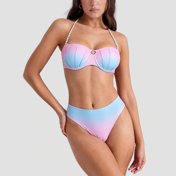 Gradient Three-Piece Bikini
