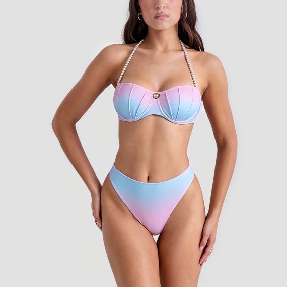 Gradient Three-Piece Bikini