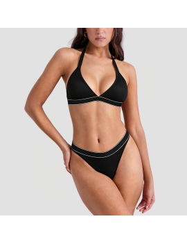 Black Two-Piece Bikini for Beaches