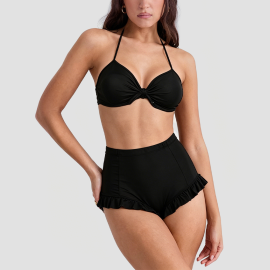 Black Spa Resort Two-Piece Swimsuit