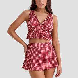 Beach Polka Dot Two-Piece Swimsuit