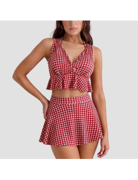Beach Polka Dot Two-Piece Swimsuit