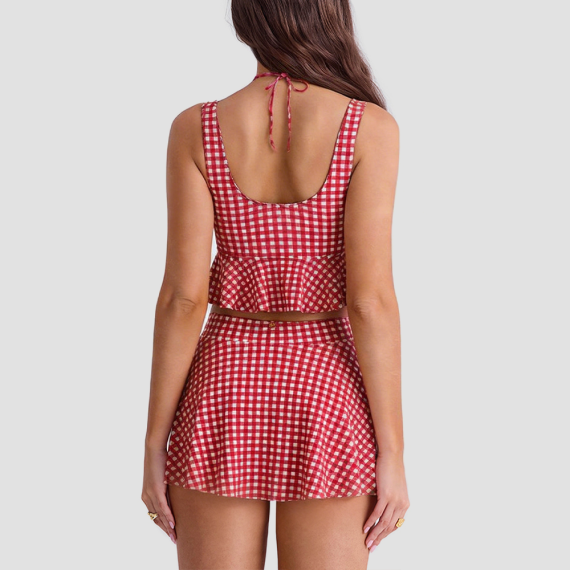 Beach Polka Dot Two-Piece Swimsuit